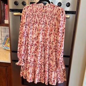 Entro Pink and Red Floral Dress, new w/o tags
